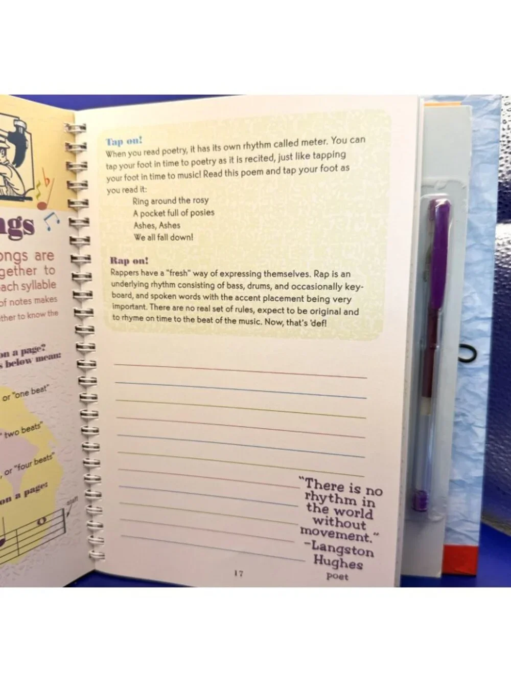 Scholastic Tangerine Press Songwriter Guided Journal 2002 Music Notebook w/Pen